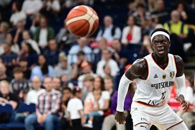 Basketball I Men I International I Test match I Germany Netherlands I 13 7 2024 Dennis Schröder 17, Germany always has his eye on the ball Hamburg Barclays Arena Hamburg Germany Copyright: xLobeca AndreasxHannigx