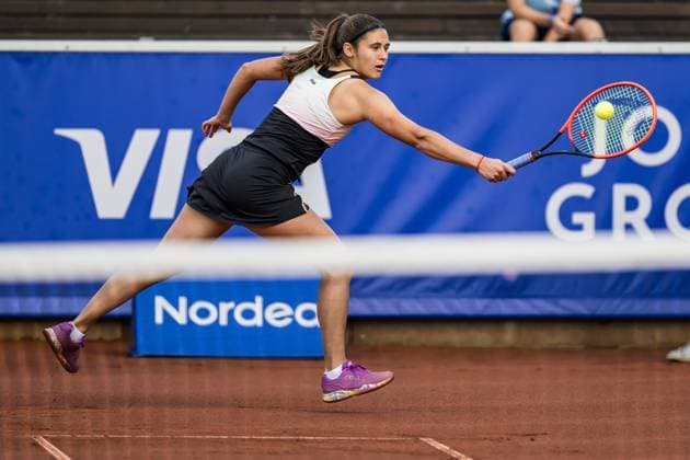 240714 Julia Riera of Argentina during the double final of Nordea Open day 7 on July 14, 2024 in Bastad Photo Niclas Jönsson BILDBYRAN COP 273 NO0280 tennis dam wta nordea open bastad dag 7 bbeng final double final  Copyright: NICLASxJÖNSSON BB240714NO010