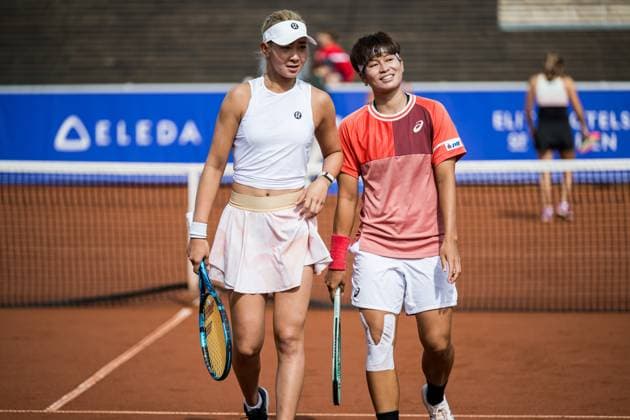 240714 Peangtarn Plipuech of Thailand and Tsao Chia yi of Taiwan during the double final of Nordea Open day 7 on July 14, 2024 in Bastad Photo Niclas Jönsson BILDBYRAN COP 273 NO0280 tennis dam wta nordea open bastad dag 7 bbeng final double final  Copyright: NICLASxJÖNSSON BB240714NO012