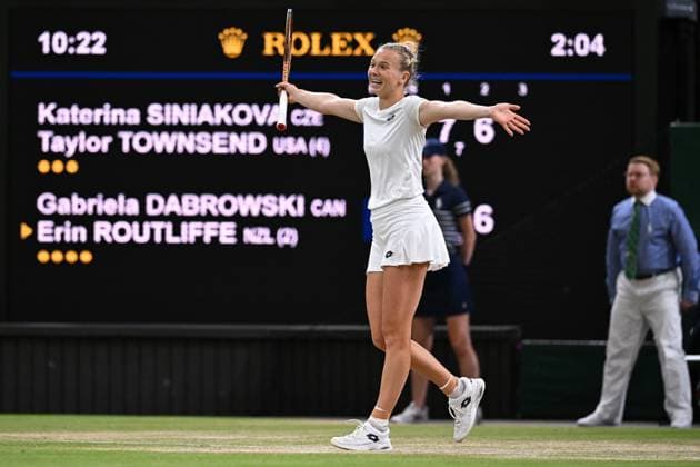 2024 Wimbledon Ladies Doubles Final Katerina Siniakova CZE Taylor Townsend USA vs Gabriela Dabrowski CAN Erin Routliffe NZL Winner Katerina Siniakova CZE Taylor Townsend USA