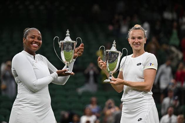 2024 Wimbledon Ladies Doubles Final Katerina Siniakova CZE Taylor Townsend USA vs Gabriela Dabrowski CAN Erin Routliffe NZL Winner Katerina Siniakova CZE Taylor Townsend USA