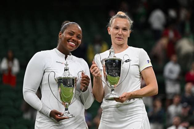 2024 Wimbledon Ladies Doubles Final Katerina Siniakova CZE Taylor Townsend USA vs Gabriela Dabrowski CAN Erin Routliffe NZL Winner Katerina Siniakova CZE Taylor Townsend USA