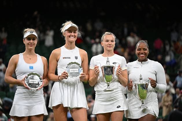 2024 Wimbledon Ladies Doubles Final Katerina Siniakova CZE Taylor Townsend USA vs Gabriela Dabrowski CAN Erin Routliffe NZL Winner Katerina Siniakova CZE Taylor Townsend USA