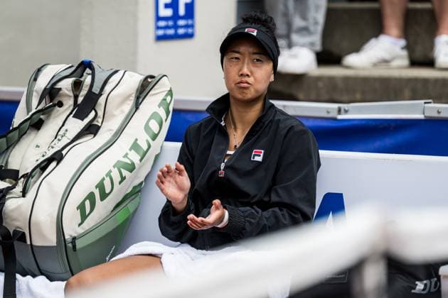 240714 Ann Li of USA looks dejected after the final of Nordea Open day 7 on July 14, 2024 in Bastad Photo Niclas Jönsson BILDBYRAN COP 273 NO0280 tennis dam wta nordea open bastad dag 7 bbeng final double final jubel  Copyright: NICLASxJÖNSSON BB240714NO029