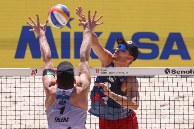 BEACHVOLLEYBALL - Beach Pro Vienna VIENNA,AUSTRIA,14.JUL.24 - Beach volleyball, Beachvolleyball - A1 Beach Pro Vienna. Image shows Christian Sandlie Sorum (NOR).  GEPAxpictures xMathiasxMandl