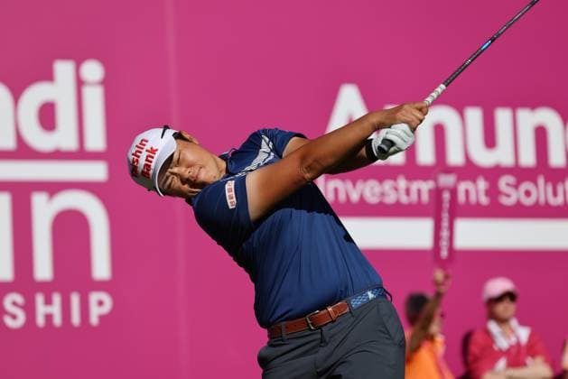 EVIAN-LES-BAINS, FRANCE - 14.07.2024: Peiyun Chien (TPE) of The Amundi Evian Championship at the Evian Resort Golf Club on July 1, 2023 in Evian-les-Bains, France.
