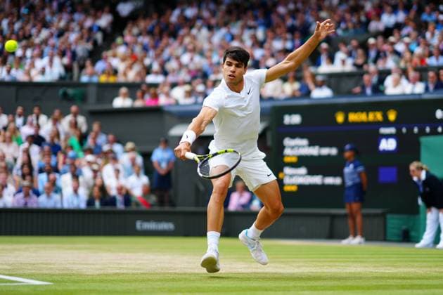 Tennis, Wimbledon, Mens final, Carlos Alcaraz - Novak Djokovic