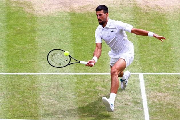Novak Djokovic during the Gentlemen s Singles final Wimbledon Tennis Championships, Day 14, The All England Lawn Tennis and Croquet Club, London, UK - 14 Jul 2024  Copyright: xJamesxMarsh Shutterstockx 14584815n