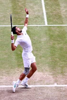 Novak Djokovic during the Gentlemen s Singles final Wimbledon Tennis Championships, Day 14, The All England Lawn Tennis and Croquet Club, London, UK - 14 Jul 2024  Copyright: xJamesxMarsh Shutterstockx 14584815q
