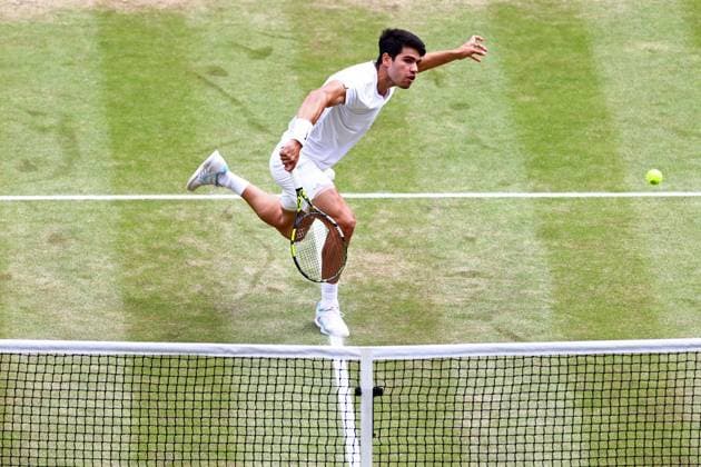Carlos Alcaraz during the Gentlemen s Singles final Wimbledon Tennis Championships, Day 14, The All England Lawn Tennis and Croquet Club, London, UK - 14 Jul 2024  Copyright: xJamesxMarsh Shutterstockx 14584815ae