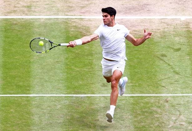 Carlos Alcaraz during the Gentlemen s Singles final Wimbledon Tennis Championships, Day 14, The All England Lawn Tennis and Croquet Club, London, UK - 14 Jul 2024  Copyright: xJamesxMarsh Shutterstockx 14584815ad