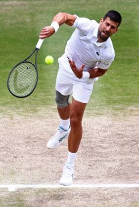 Novak Djokovic during the Gentlemen s Singles final Wimbledon Tennis Championships, Day 14, The All England Lawn Tennis and Croquet Club, London, UK - 14 Jul 2024  Copyright: xJamesxMarsh Shutterstockx 14584815z