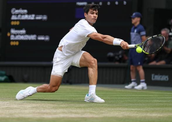 Carlos Alcaraz ESP Mens Singles, Gentlemen s Singles, Final, Final Tennis Wimbledon 2024 Grand Slam ITF ATP WTA AELTC London Great Britain 14 July 2024 Copyright: xJuergenxHasenkopfx