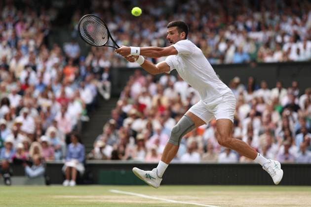 Novak Djokovic of Serbia Wimbledon Tennis Championships, Day 14, The All England Lawn Tennis and Croquet Club, London, UK - 14 Jul 2024  Copyright: xEllaxLing Shutterstockx 14584816x