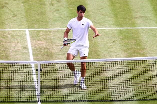 Carlos Alcaraz during the Gentlemen s Singles final Wimbledon Tennis Championships, Day 14, The All England Lawn Tennis and Croquet Club, London, UK - 14 Jul 2024  Copyright: xJamesxMarsh Shutterstockx 14584815bh
