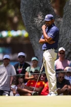 July 14, 2024, Cadiz, Cadiz, SPAIN: Anirban Lahiri of Cleeks team looks on during the final round of the LIV Golf Andalucia at Golf Club Royal of Valderrama on July 14, 2024 in Cadiz, Spain. Cadiz SPAIN - ZUMAa181 20240714_zaa_a181_018 Copyright: xJoaquinxCorcherox