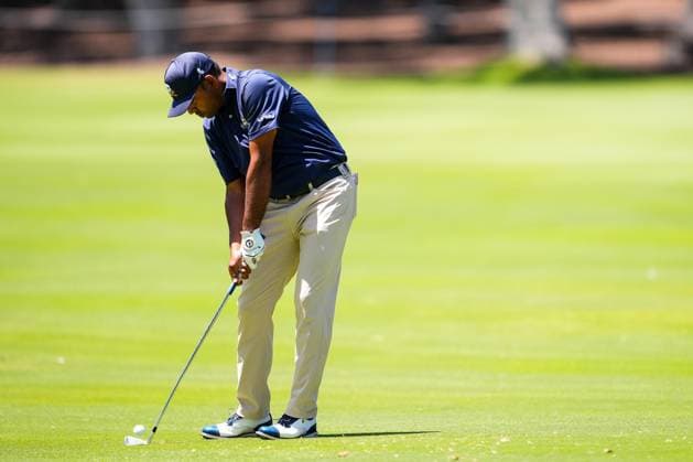 July 14, 2024, Cadiz, Cadiz, SPAIN: Anirban Lahiri of Cleeks team in action during the final round of the LIV Golf Andalucia at Golf Club Royal of Valderrama on July 14, 2024 in Cadiz, Spain. Cadiz SPAIN - ZUMAa181 20240714_zaa_a181_026 Copyright: xJoaquinxCorcherox