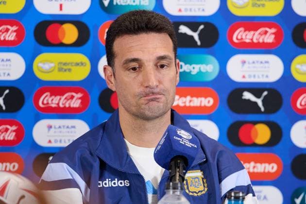 RECORD DATE NOT STATED Copa America USA 2024 Argentina press conference, PK, Pressekonferenz Lionel Scaloni head coach of Argentina during press conference ahead of final match against Colombia as part of CONMEBOL Copa America USA 2024 at Hard Rock Stadium on July 13, 2024 in Miami Gardens, United States. MIAMI GARDENS FLORIDA UNITED STATES  Copyright: xJorgexMartinezx 20240713144329_CA_F_2024_ARG_PRESS_SCALONI12