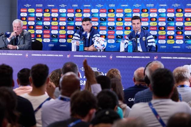 RECORD DATE NOT STATED Copa America USA 2024 Argentina press conference, PK, Pressekonferenz Lionel Scaloni head coach of Argentina during press conference ahead of final match against Colombia as part of CONMEBOL Copa America USA 2024 at Hard Rock Stadium on July 13, 2024 in Miami Gardens, United States. MIAMI GARDENS FLORIDA UNITED STATES  Copyright: xJosexLuisxMelgarejox 20240713145559_CA_F_2024_ARG_PRESS_SCALONI22