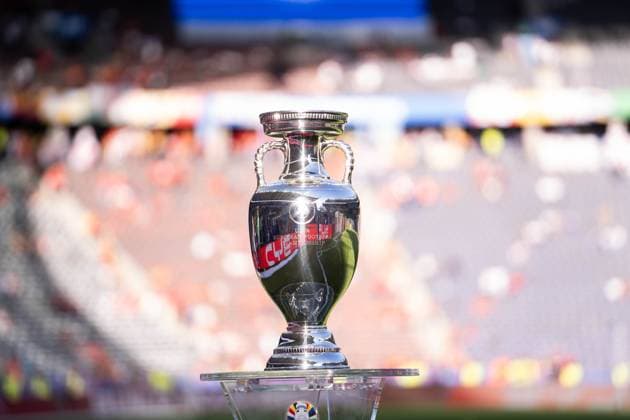 GER, Euro 2024, Final, Spain ESP vs England GBR 14 07 2024, Olympiastadion Berlin, Berlin, GER, Euro 2024, Final, Spain ESP vs England GBR In the picture In the picture European Championship trophy in the stadium nordphotoxGmbHxx xChristianxSchulze nph000300