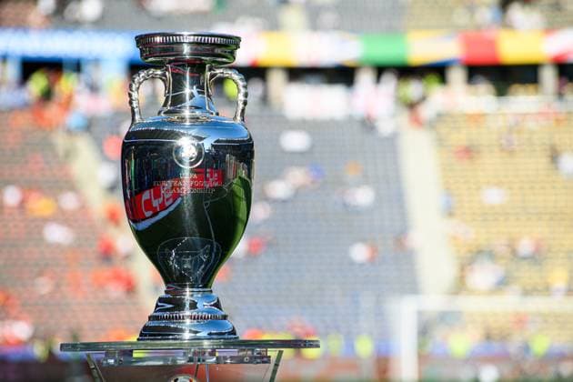 BERLIN, GERMANY - 14 JULY, 2024: Trophy, The football match of Final EURO 2024 Spain vs England at Olympic Stadium  Copyright: xVITALIIxKLIUIEVx