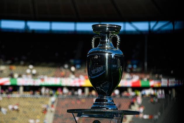 BERLIN, GERMANY - 14 JULY, 2024: Trophy, The football match of Final EURO 2024 Spain vs England at Olympic Stadium  Copyright: xVITALIIxKLIUIEVx