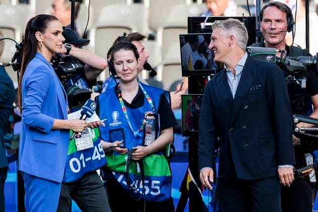 EURO 2024, Final, Spain - England, Esther Sedlaczek and Bastian Schweinsteiger