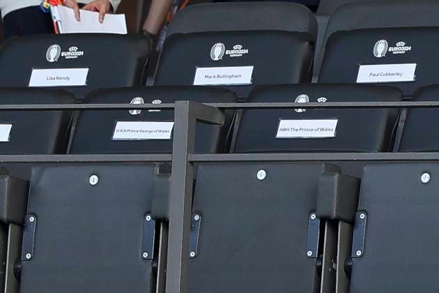 Spain v England UEFA EURO, EM, Europameisterschaft,Fussball 2024 Final Seats for Prince William and Prince George before the UEFA Euro 2024 Final between Spain and England at Olympiastadion, Berlin UK Newspapers OUT Copyright: xPaulxChestertonx FIL-20347-0004