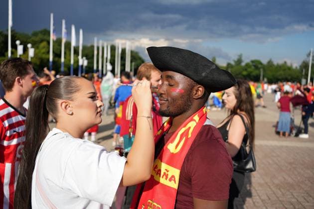 14 07 2024,Berlin,Impressions before the start of the Uefa European Championship final match between England and Spain