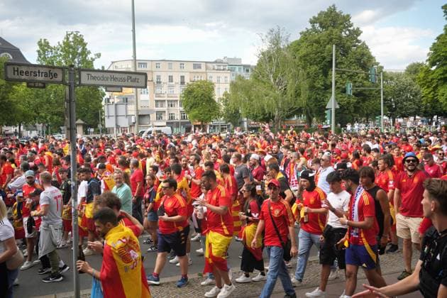 14 07 2024,Berlin,Impressions before the start of the Uefa European Championship final match between England and Spain