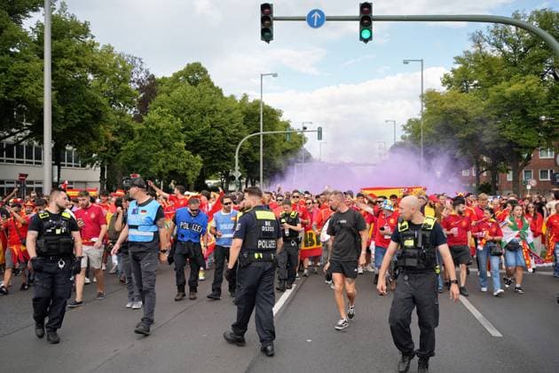 14 07 2024,Berlin,Impressions before the start of the Uefa European Championship final match between England and Spain