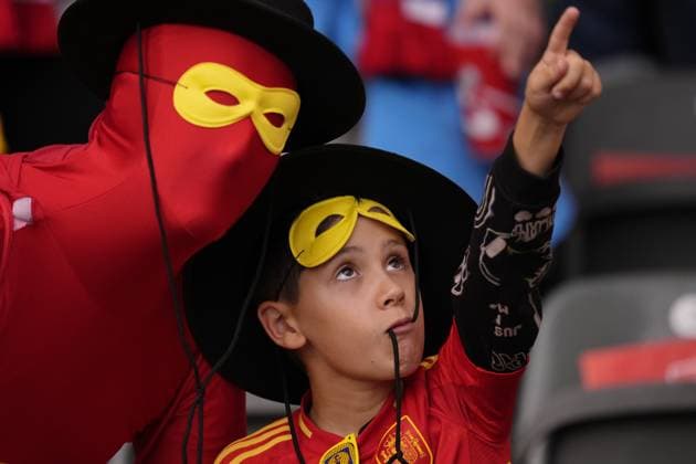 Spain supporters before the final match between Spain and England at the Euro 2024 soccer tournament in Berlin at Olympiastadium, Germany, Sunday, July 14, 2024 - Soccer .  Copyright: xFabioxFerrari LaPressex