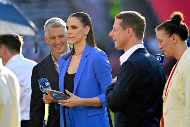 v liLBastian SCHWEINSTEIGER,Esther SEDLACZEK Presenter ,Alexander BOMMES,Almuth SCHULDT FINAL Spain ESP England ENG on 14 07 2024, Olympiastadion Berlin Football UEFA EURO 2024 GERMANY from 14 06 2024 14 07 2024