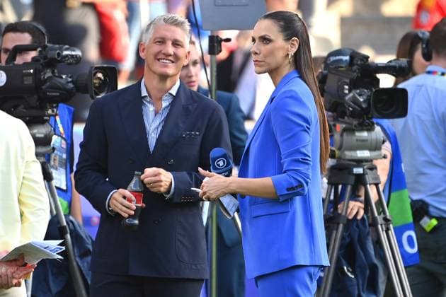 Bastian SCHWEINSTEIGER,Esther SEDLACZEK Presenter , FINAL Spain ESP England ENG on 14 07 2024, Olympiastadion Berlin Football UEFA EURO 2024 GERMANY from 14 06 2024 14 07 2024