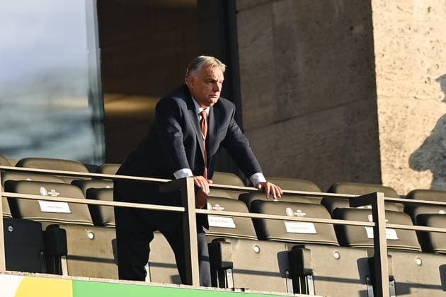 Football, Men, Season 2023 24, UEFA Euro EM 2024, Final in Berlin, Spain England, Viktor Orban Prime Minister of Hungary , 14 07 2024, Copyright: xSebastianxRäppold MatthiasxKochx