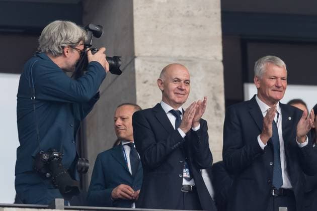 Football, Men, Season 2023 24, UEFA Euro EM 2024, Final in Berlin, Spain England, President Bernd Neuendorf German Football Association, DFB , 14 07 2024, Copyright: xSebastianxRäppold MatthiasxKochx