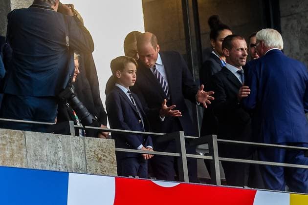 William, Prince of Wales with son George, Spain vs England, Football, UEFA Euro 2024, Final, 14 07 2024 Berlin Berlin Germany Copyright: xkolbert-press ChristianxKolbertx