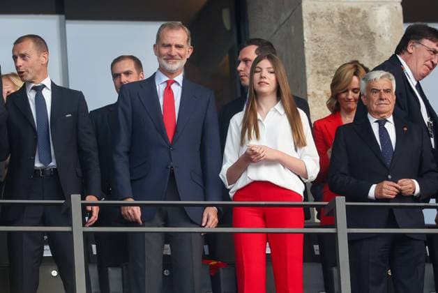 King Felipe VI with daughter Princess Leonor, Spain vs England, Football, UEFA Euro 2024, Final, 14 07 2024 Berlin Berlin Germany Copyright: xkolbert-press ChristianxKolbertx