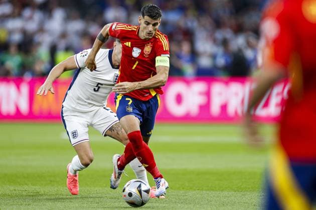 BERLIN, 14-07-2024, Olympia Stadium , European Football Championship Euro2024, final match no.51 between Spain and England. Spain player Alvaro Morata Spain - England (Euro2024)  x25759316x Copyright: