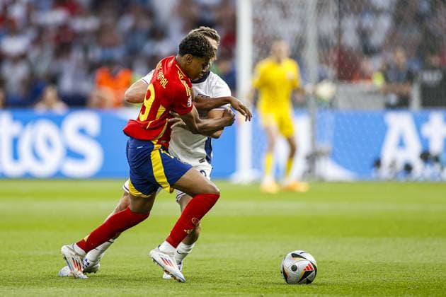 BERLIN, 14-07-2024, Olympia Stadium , European Football Championship Euro2024, final match no.51 between Spain and England. Spain player Lamine Yamal Spain - England (Euro2024)  x25759318x Copyright: