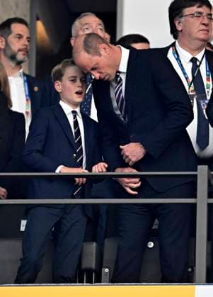 14 07 2024, Football UEFA EURO 2024, Final in Berlin Olympic Stadium, Spain England, on the picture William , Prince of Wales England with son George England