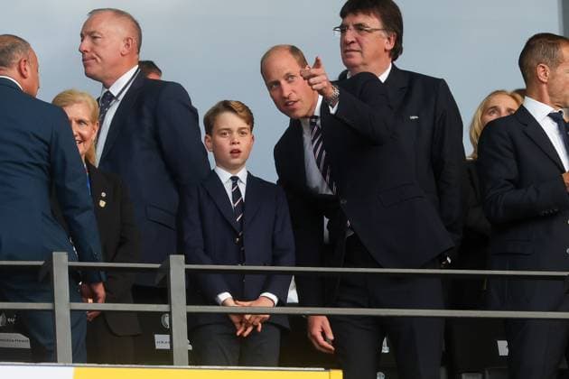 William, Prince of Wales with son George, Spain vs England, Football, UEFA Euro 2024, Final, 14 07 2024 Berlin Berlin Germany Copyright: xkolbert-press ChristianxKolbertx