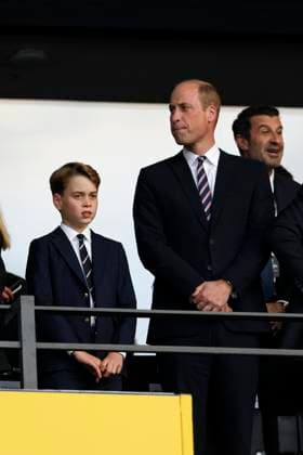 Spain v England: Final - UEFA EURO, EM, Europameisterschaft,Fussball 2024 Prince George and Prince William in the stand before during the UEFA EURO 2024 final match between Spain and England at Olympiastadion on July 14, 2024 in Berlin, Germany. Berlin Olympiastadion Germany Germany Copyright: xRichardxSellers Sportsphoto APLx 14045679