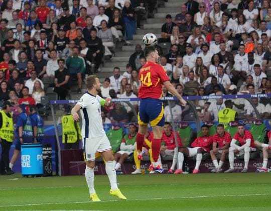 GER, EM UEFA 2024, Group A, Germany vs Scotland 14 07 2024, Olympiastadion, Berlin, GER, EM UEFA 2024, Final, Spain vs England, in the picture Harry Kane England , Aymeric Laporte Spain nordphotoxGmbHx xBratic nph00250