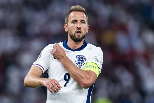 240714 Harry Kane of England during the UEFA Euro 2024 Football Championship final between Spain and England on July 14, 2024 in Berlin Photo Mathias Bergeld BILDBYRAN code MB MB0946 fotboll football soccer fotballs em europamästskap em uefa euro uefa european football championship euro 2024 final spanien spain england bbeng  Copyright: MATHIASxBERGELD BB240714MB059