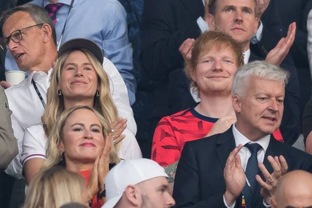Football, men, season 2023 24, UEFA Euro EM 2024, final in Berlin, Spain England, singer Ed Sheeran , 14 07 2024, Copyright: xSebastianxRäppold MatthiasxKochx