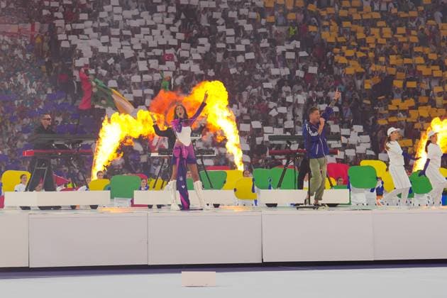 EURO 2024 closing ceremony with performance by One Republic and Leonie with We™re on fire Berlin 14 07 2024 Spain vs England, M51, EURO2024 final, Olympiastadion Berlin