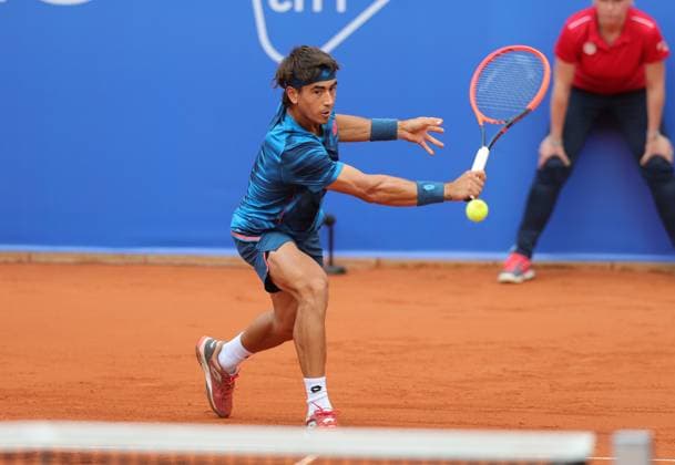 Tennis Men ATP, Tennis Men Tour 500 European Open Hamburg, Hamburg Open ATP 500 2024 Qualifying Round , 14 07 2024, Francisco Comesana ARG plays a backhand Copyright: FernandoxSoares