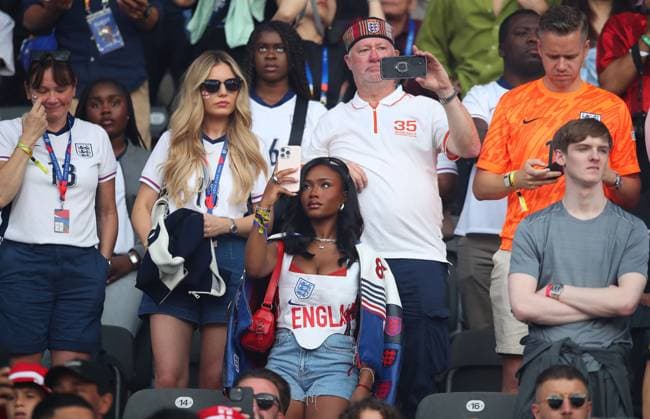 Spain v England, Berlin, UK - 14 Jul 2024 Bukayo SakaÕs girlfriend, Tolami Benson looks on during the UEFA EURO, EM, Europameisterschaft,Fussball 2024 Final match between Spain and England at Olympistadion, Berlin on 14 July 2024 ( Berlin Olympistadion Berlin Germany Copyright: xMicahxCrook PPAUKx PPA-123492