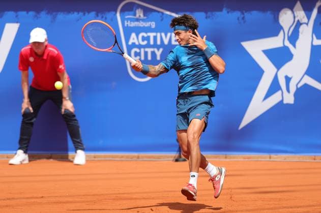 Tennis Men ATP, Tennis Men Tour 500 European Open Hamburg, Hamburg Open ATP 500 2024 Qualifying Round , 14 07 2024, Francisco Comesana ARG plays a forehand Copyright: FernandoxSoares